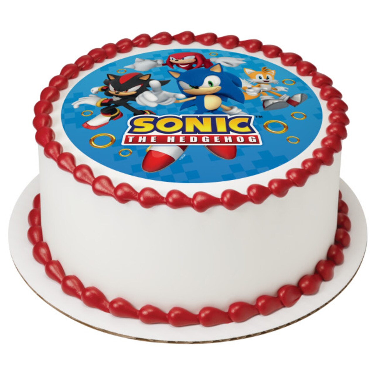 Sonic the Hedgehog™ Still Unstoppable Edible Cake Topper Image 7.5in Round